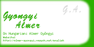 gyongyi almer business card